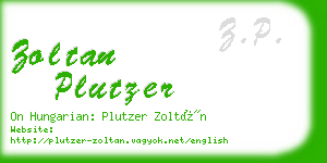 zoltan plutzer business card